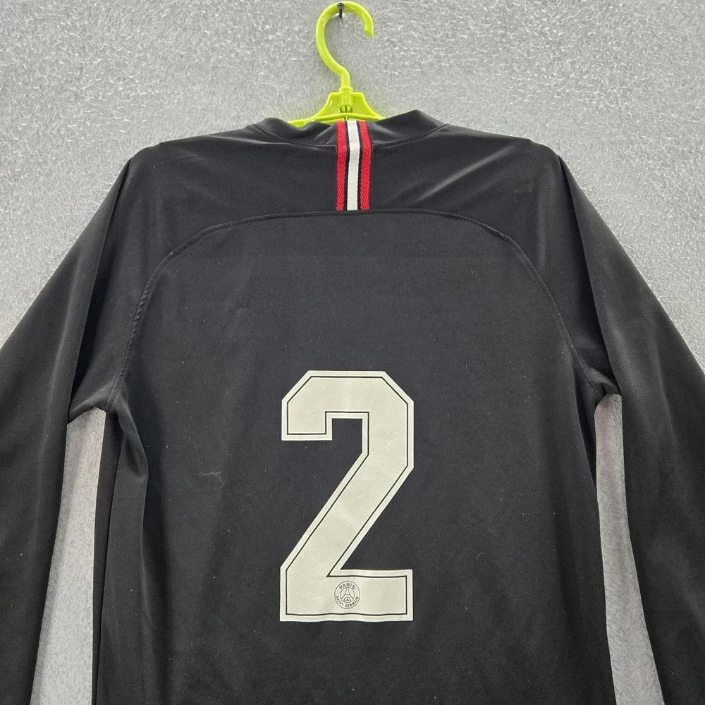 Paris Saint-Germain Men Shirt M Black Jordan Number Logo‎ Activewear Long